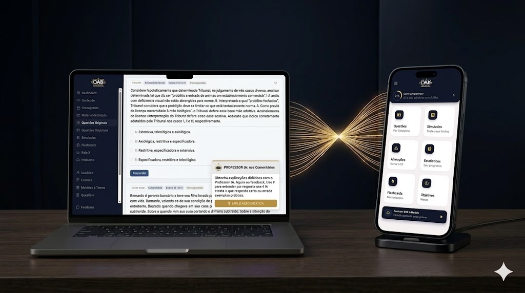 Interface do aplicativo OAB na Medida