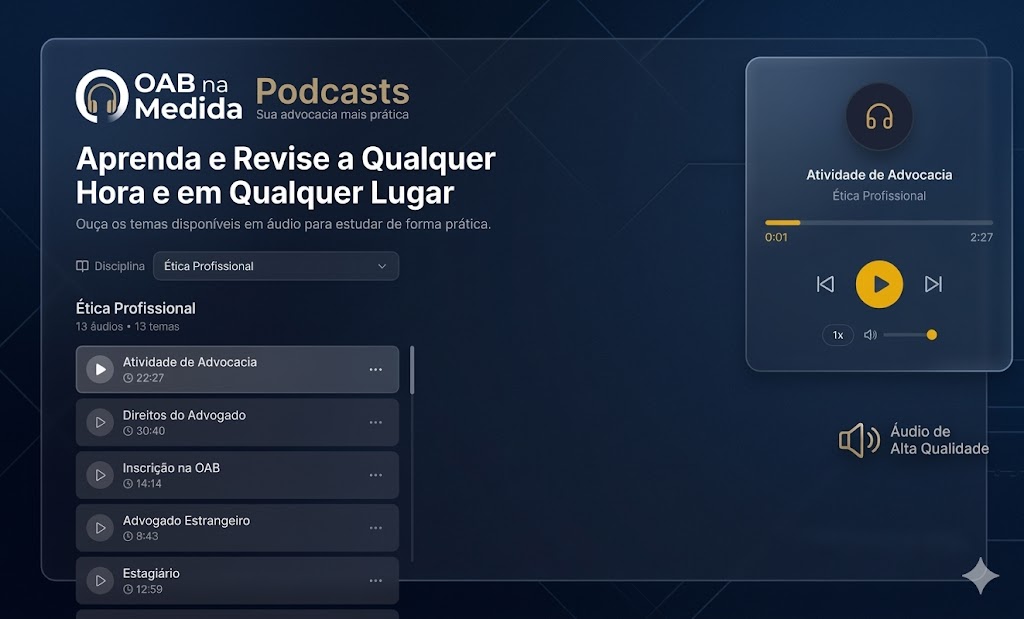 Player de podcasts da plataforma